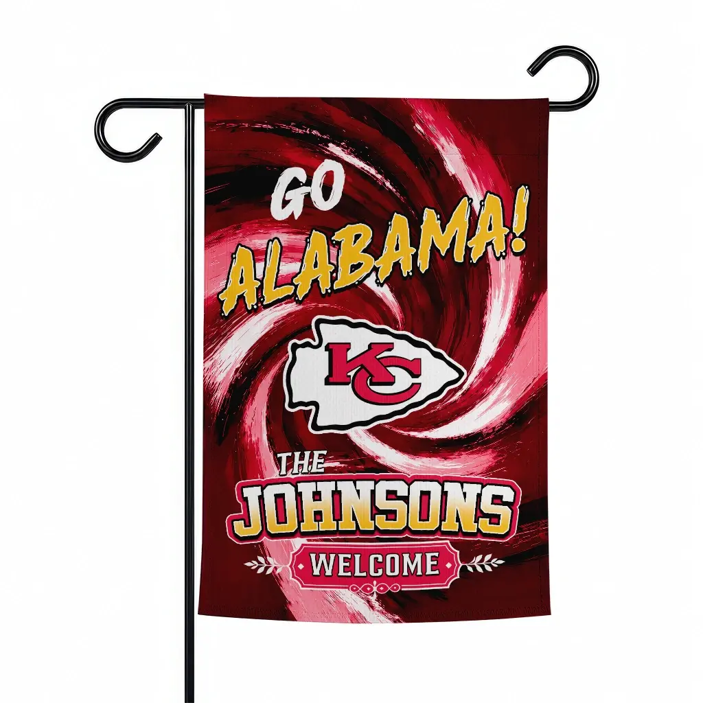 Kansas City Chiefs Garden Flag Custom Swirl Vortex Red Best Selling Kansas City Chiefs Garden Flag Custom Swirl Vortex Red Best Selling