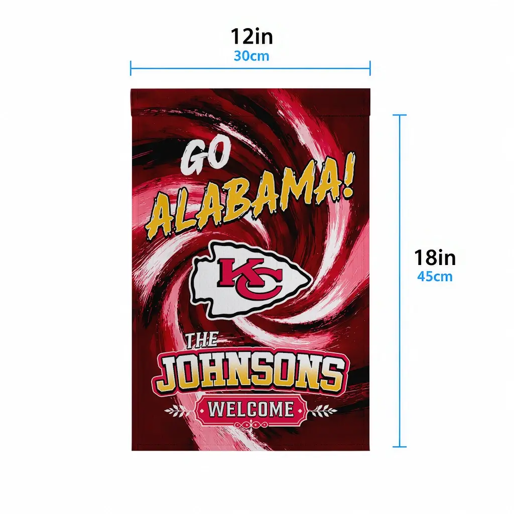 Kansas City Chiefs Garden Flag Custom Swirl Vortex Red High Quality Kansas City Chiefs Garden Flag Custom Swirl Vortex Red High Quality