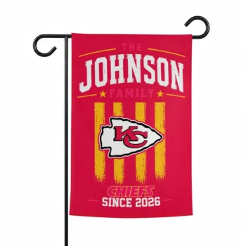 Kansas City Chiefs Garden Flag Customized Distressed Stripes Red Best Selling