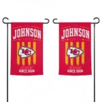 Kansas City Chiefs Garden Flag Customized Distressed Stripes Red Best Selling