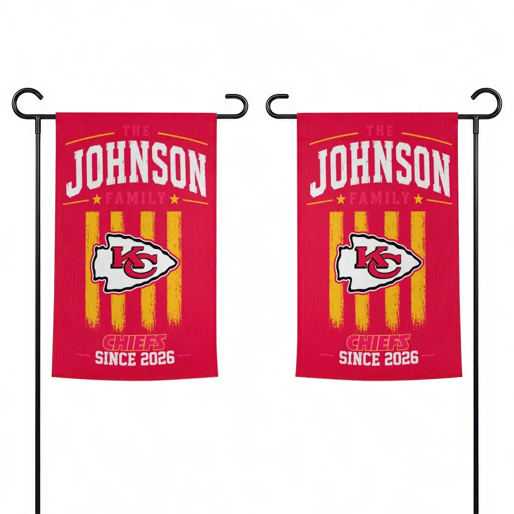 Kansas City Chiefs Garden Flag Customized Distressed Stripes Red Fashion Forward Kansas City Chiefs Garden Flag Customized Distressed Stripes Red Fashion Forward