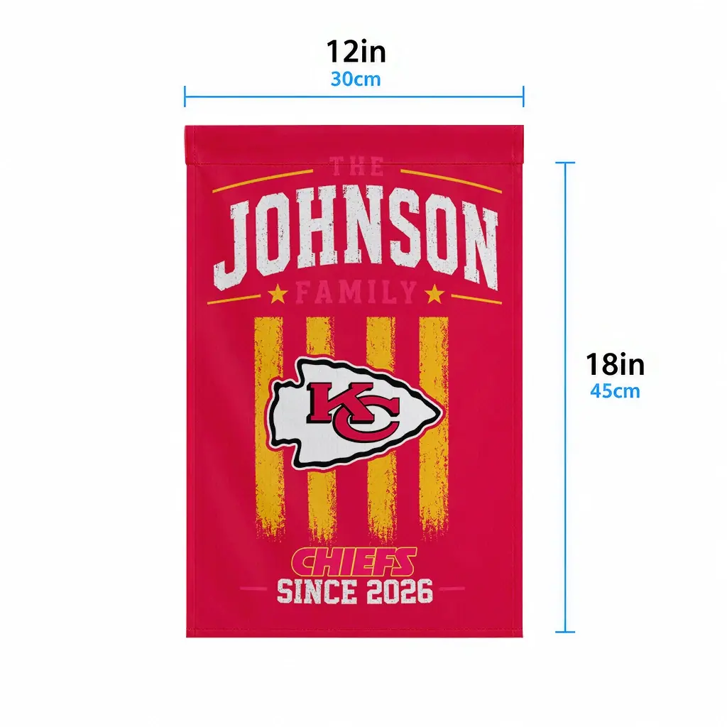 Kansas City Chiefs Garden Flag Customized Distressed Stripes Red High Quality Kansas City Chiefs Garden Flag Customized Distressed Stripes Red High Quality