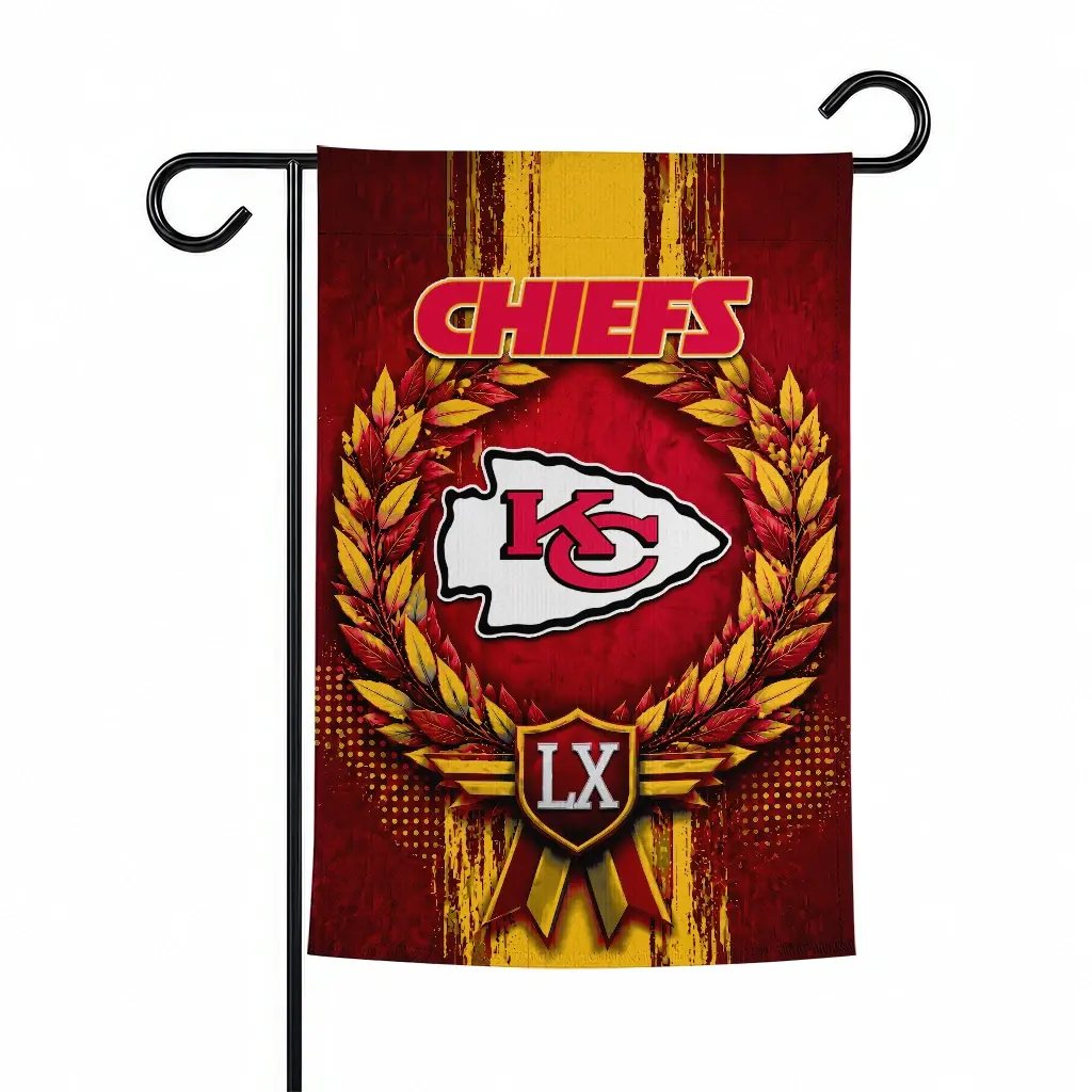 Kansas City Chiefs Garden Flag Customized Laurel Wreath Red Best Selling Kansas City Chiefs Garden Flag Customized Laurel Wreath Red Best Selling
