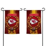 Kansas City Chiefs Garden Flag Customized Laurel Wreath Red Best Selling