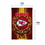 Kansas City Chiefs Garden Flag Customized Laurel Wreath Red Best Selling