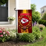 Kansas City Chiefs Garden Flag Customized Laurel Wreath Red Best Selling