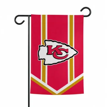 Kansas City Chiefs Garden Flag Personalized Chevron Stripes Red Best Selling