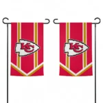 Kansas City Chiefs Garden Flag Personalized Chevron Stripes Red Best Selling