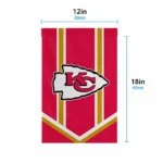 Kansas City Chiefs Garden Flag Personalized Chevron Stripes Red Best Selling