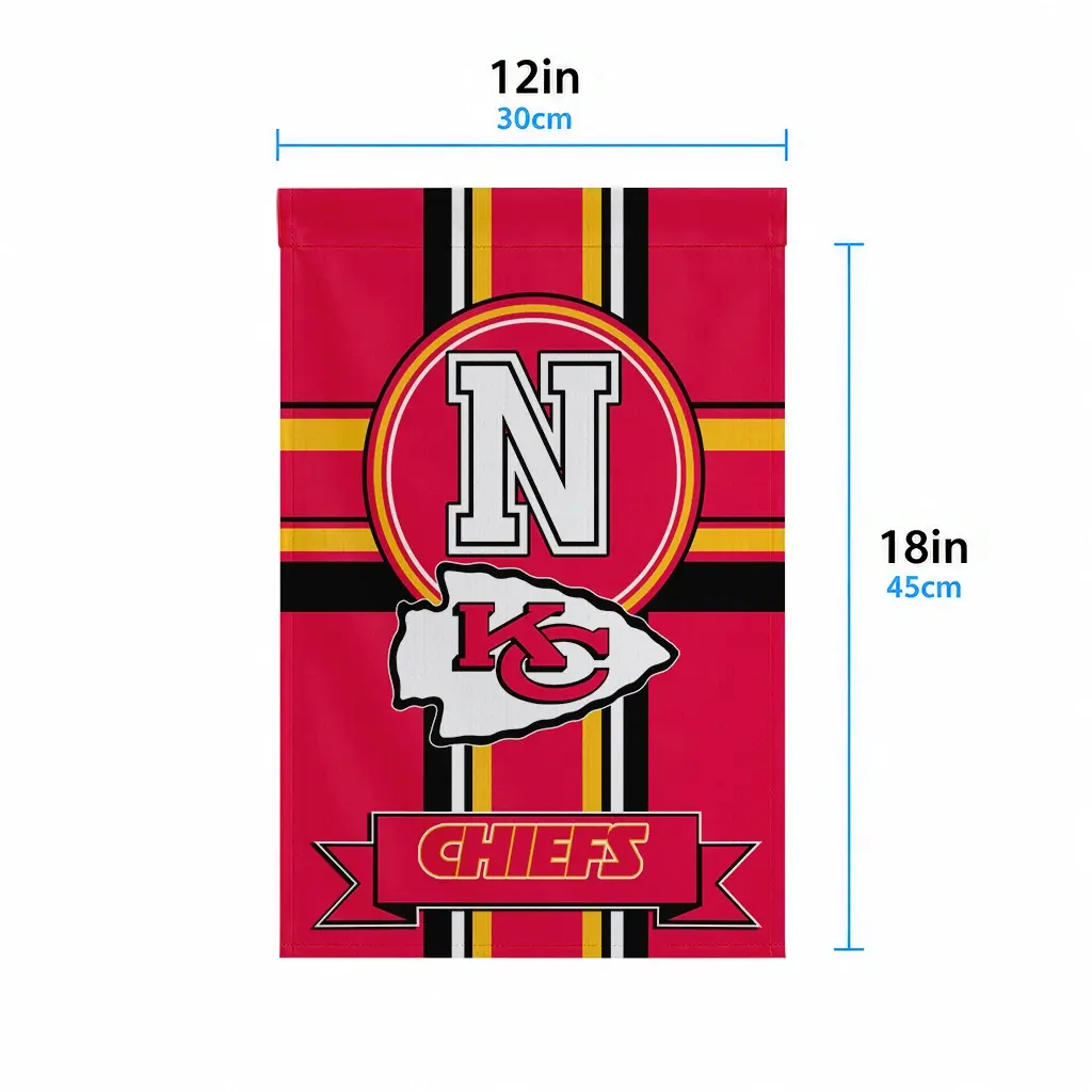 Kansas City Chiefs Garden Flag Personalized Circle Medallion Red High Quality Kansas City Chiefs Garden Flag Personalized Circle Medallion Red High Quality