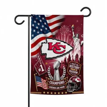 Kansas City Chiefs Garden Flag - Personalized Icon Collage Red