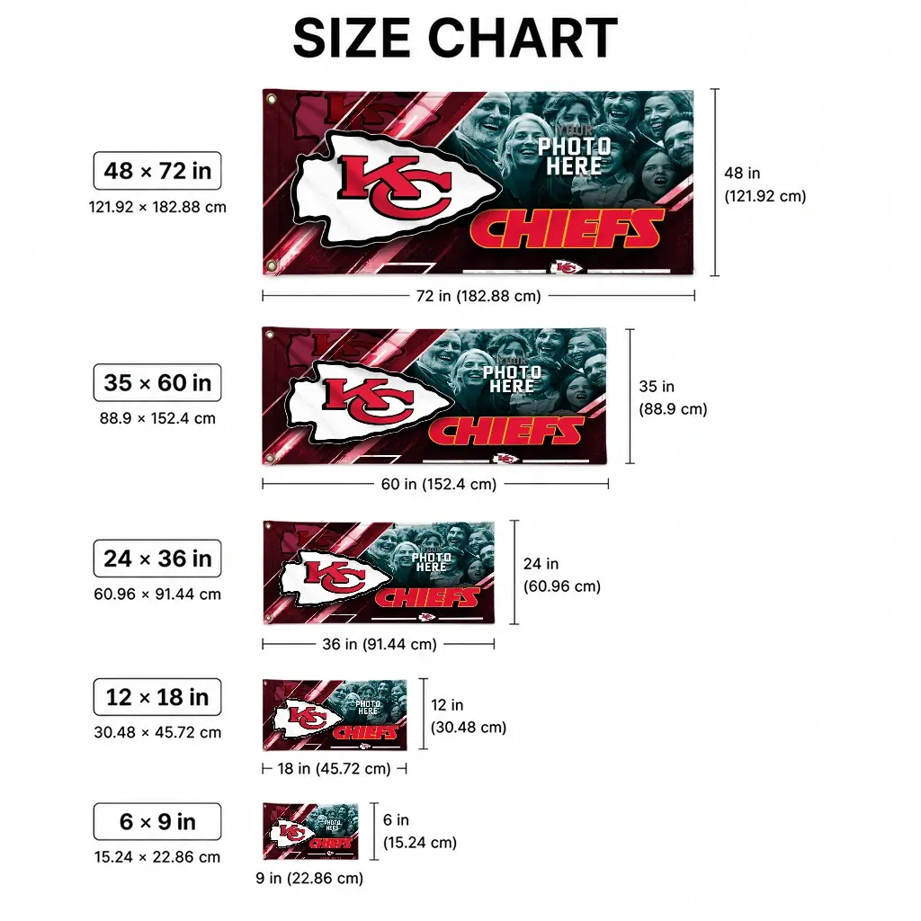 Kansas City Chiefs House Flag Custom Diagonal Stripes Red High Quality Kansas City Chiefs House Flag Custom Diagonal Stripes Red High Quality