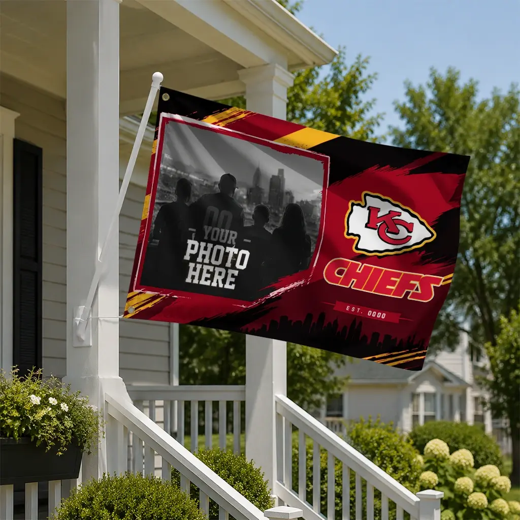 Kansas City Chiefs House Flag Customized Framed Photo Red Black New Arrival Kansas City Chiefs House Flag Customized Framed Photo Red Black New Arrival