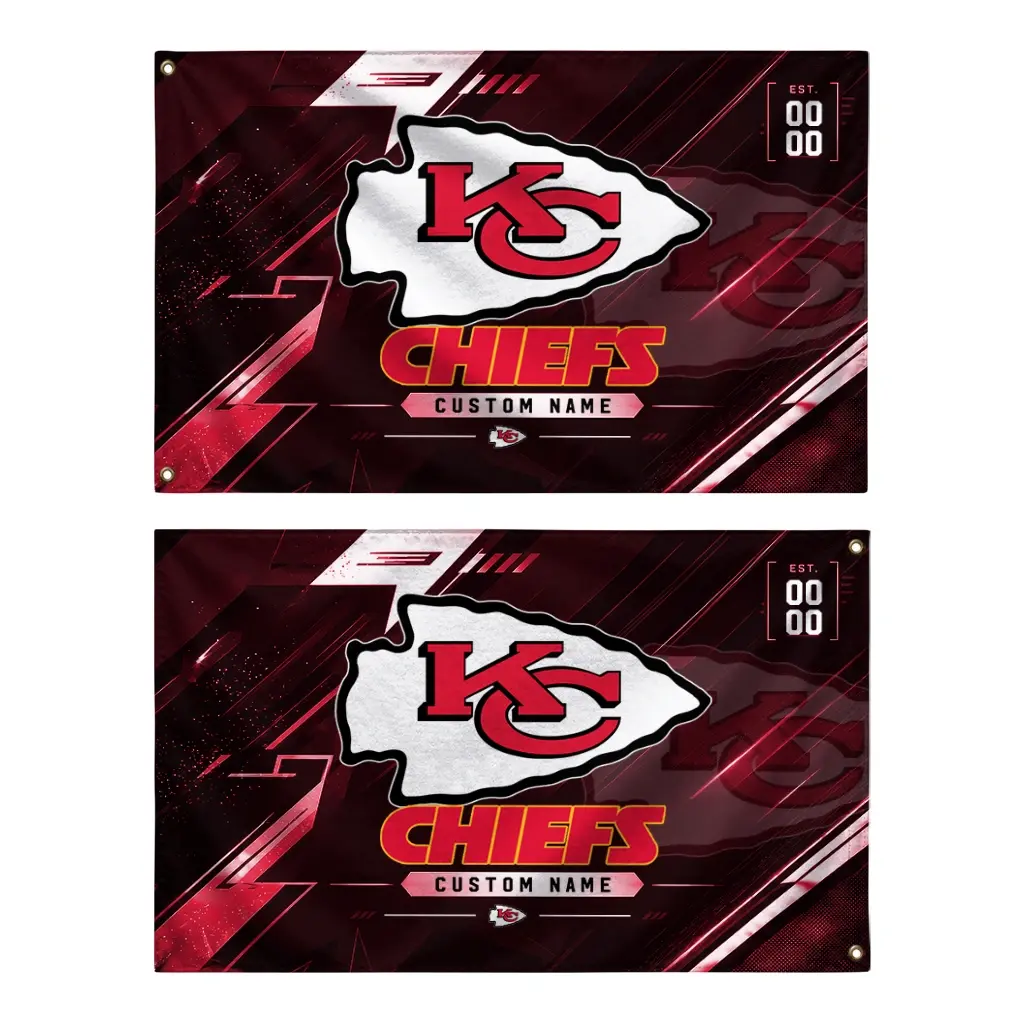 Kansas City Chiefs House Flag Customized Speed Slashes Red Fashion Forward Kansas City Chiefs House Flag Customized Speed Slashes Red Fashion Forward