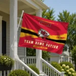 Kansas City Chiefs House Flag Personalized Brushed Streaks Red Best Selling