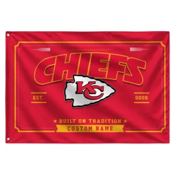 Kansas City Chiefs House Flag Personalized Ornate Border Red Best Selling