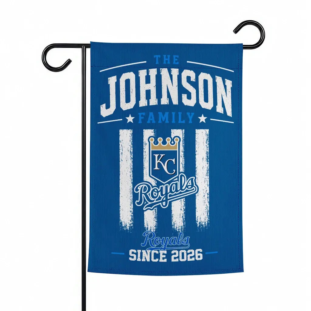 Kansas City Royals Garden Flag Custom Distressed Stripes Royal Blue Best Selling Kansas City Royals Garden Flag Custom Distressed Stripes Royal Blue Best Selling