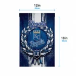 Kansas City Royals Garden Flag Custom Laurel Wreath Royal Blue Best Selling