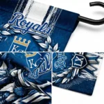 Kansas City Royals Garden Flag Custom Laurel Wreath Royal Blue Best Selling