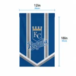 Kansas City Royals Garden Flag Customized Chevron Stripes Royal Blue Best Selling