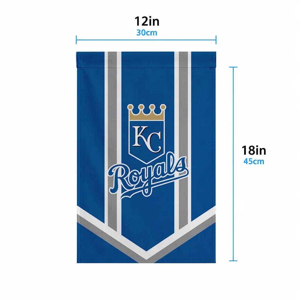 Kansas City Royals Garden Flag Customized Chevron Stripes Royal Blue High Quality Kansas City Royals Garden Flag Customized Chevron Stripes Royal Blue High Quality