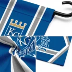 Kansas City Royals Garden Flag Customized Chevron Stripes Royal Blue Best Selling