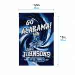 Kansas City Royals Garden Flag Personalized Swirl Vortex Royal Blue Best Selling