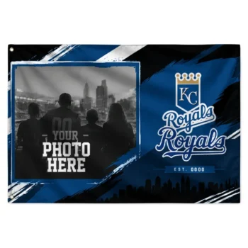 Kansas City Royals House Flag Custom Framed Photo Royal Blue Black Best Selling