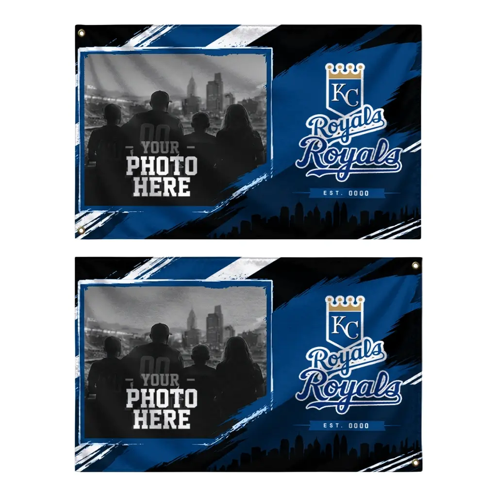 Kansas City Royals House Flag Custom Framed Photo Royal Blue Black Fashion Forward Kansas City Royals House Flag Custom Framed Photo Royal Blue Black Fashion Forward