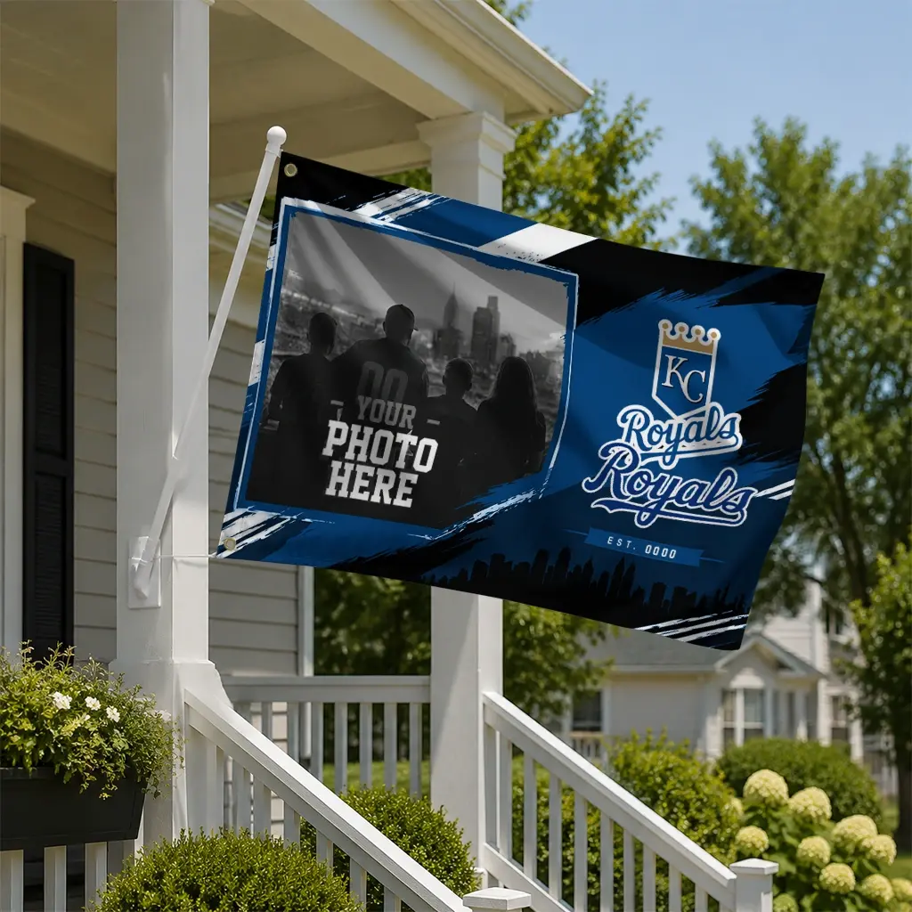 Kansas City Royals House Flag Custom Framed Photo Royal Blue Black New Arrival Kansas City Royals House Flag Custom Framed Photo Royal Blue Black New Arrival