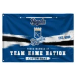 Kansas City Royals House Flag Customized Brushed Streaks Royal Blue Best Selling