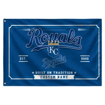 Kansas City Royals House Flag Customized Ornate Border Royal Blue Best Selling