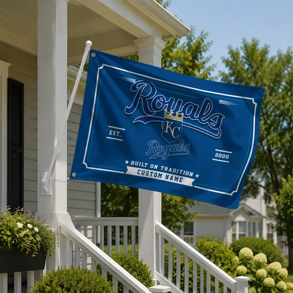 Kansas City Royals House Flag Customized Ornate Border Royal Blue New Arrival Kansas City Royals House Flag Customized Ornate Border Royal Blue New Arrival