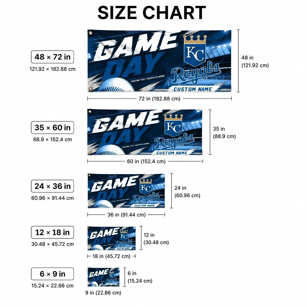 Kansas City Royals House Flag Customized Tech Panels Royal Blue High Quality Kansas City Royals House Flag Customized Tech Panels Royal Blue High Quality