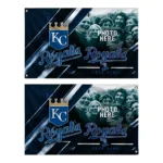 Kansas City Royals House Flag Personalized Diagonal Stripes Royal Blue Best Selling