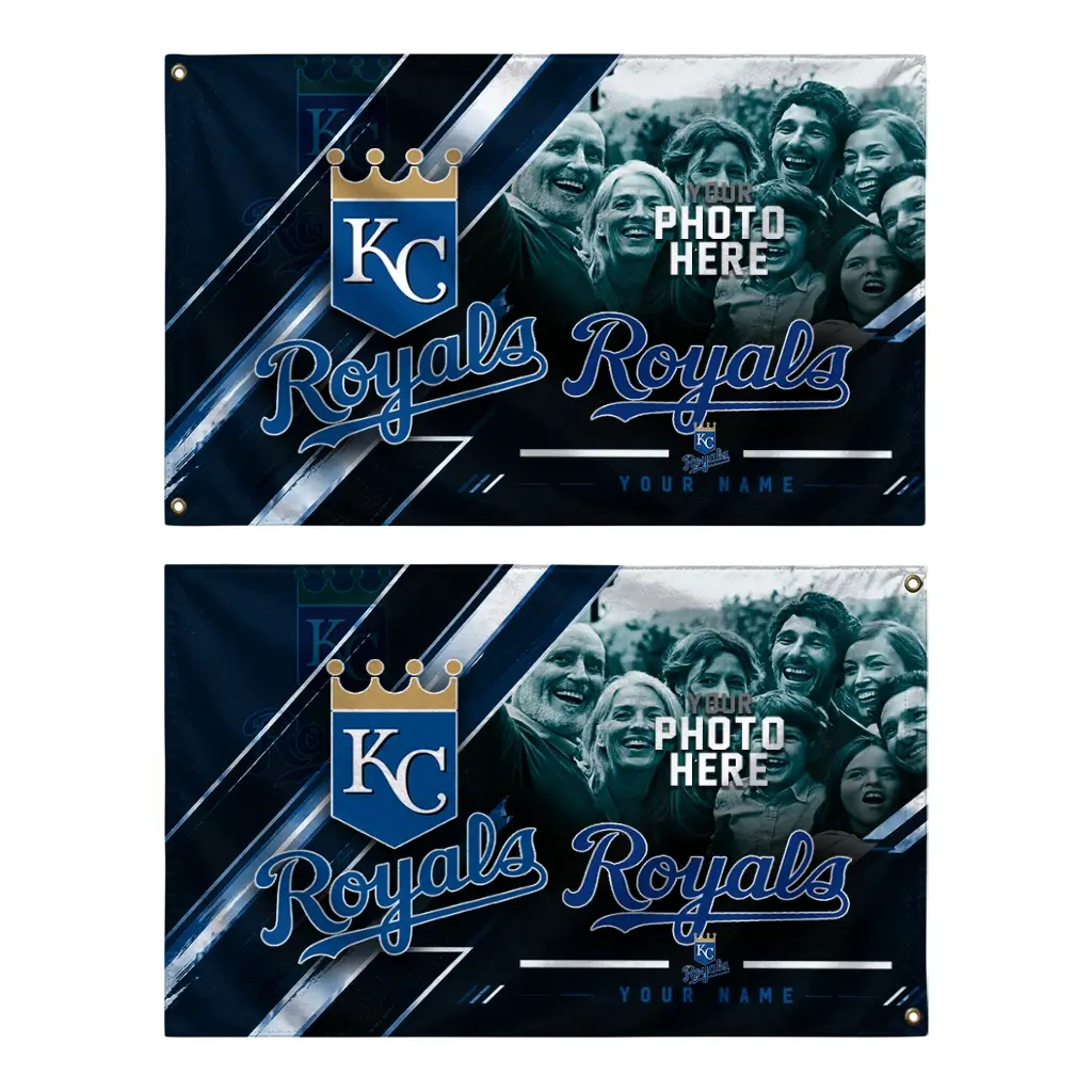 Kansas City Royals House Flag Personalized Diagonal Stripes Royal Blue Fashion Forward Kansas City Royals House Flag Personalized Diagonal Stripes Royal Blue Fashion Forward