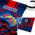 Kansas Jayhawks Garden Flag Custom Laurel Wreath Blue Best Selling
