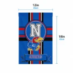 Kansas Jayhawks Garden Flag Customized Circle Medallion Blue Best Selling