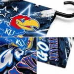 Kansas Jayhawks Garden Flag Personalized Glowing Star Blue Best Selling
