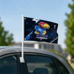 Kansas Jayhawks House Flag Custom Speed Slashes Blue Best Selling