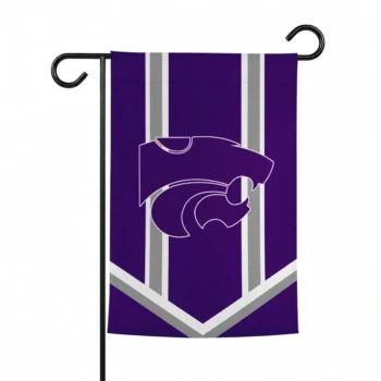 Kansas State Wildcats Garden Flag Custom Chevron Stripes Purple Best Selling