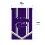 Kansas State Wildcats Garden Flag Custom Chevron Stripes Purple Best Selling