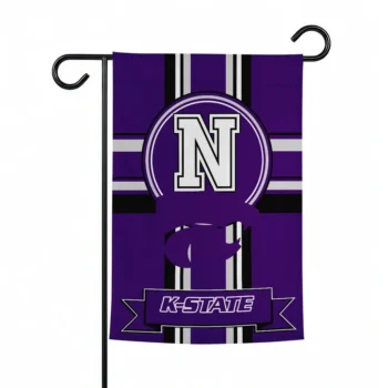 Kansas State Wildcats Garden Flag Custom Circle Medallion Purple Best Selling