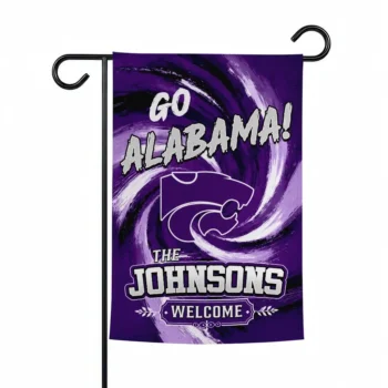 Kansas State Wildcats Garden Flag Customized Swirl Vortex Purple Best Selling