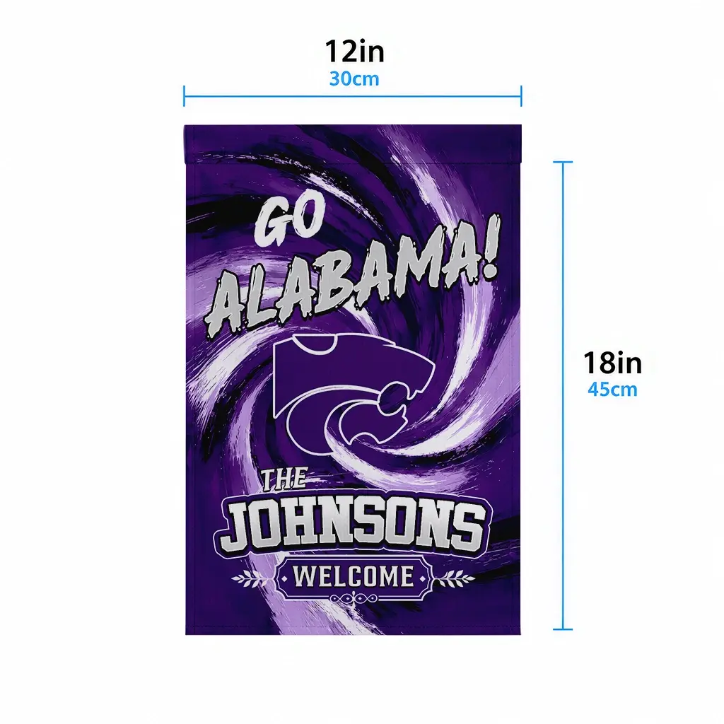 Kansas State Wildcats Garden Flag Customized Swirl Vortex Purple High Quality Kansas State Wildcats Garden Flag Customized Swirl Vortex Purple High Quality