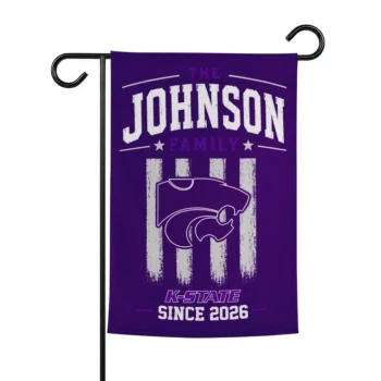 Kansas State Wildcats Garden Flag Personalized Distressed Stripes Purple Best Selling