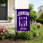 Kansas State Wildcats Garden Flag Personalized Distressed Stripes Purple Best Selling