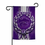 Kansas State Wildcats Garden Flag Personalized Laurel Wreath Purple Best Selling