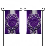 Kansas State Wildcats Garden Flag Personalized Laurel Wreath Purple Best Selling