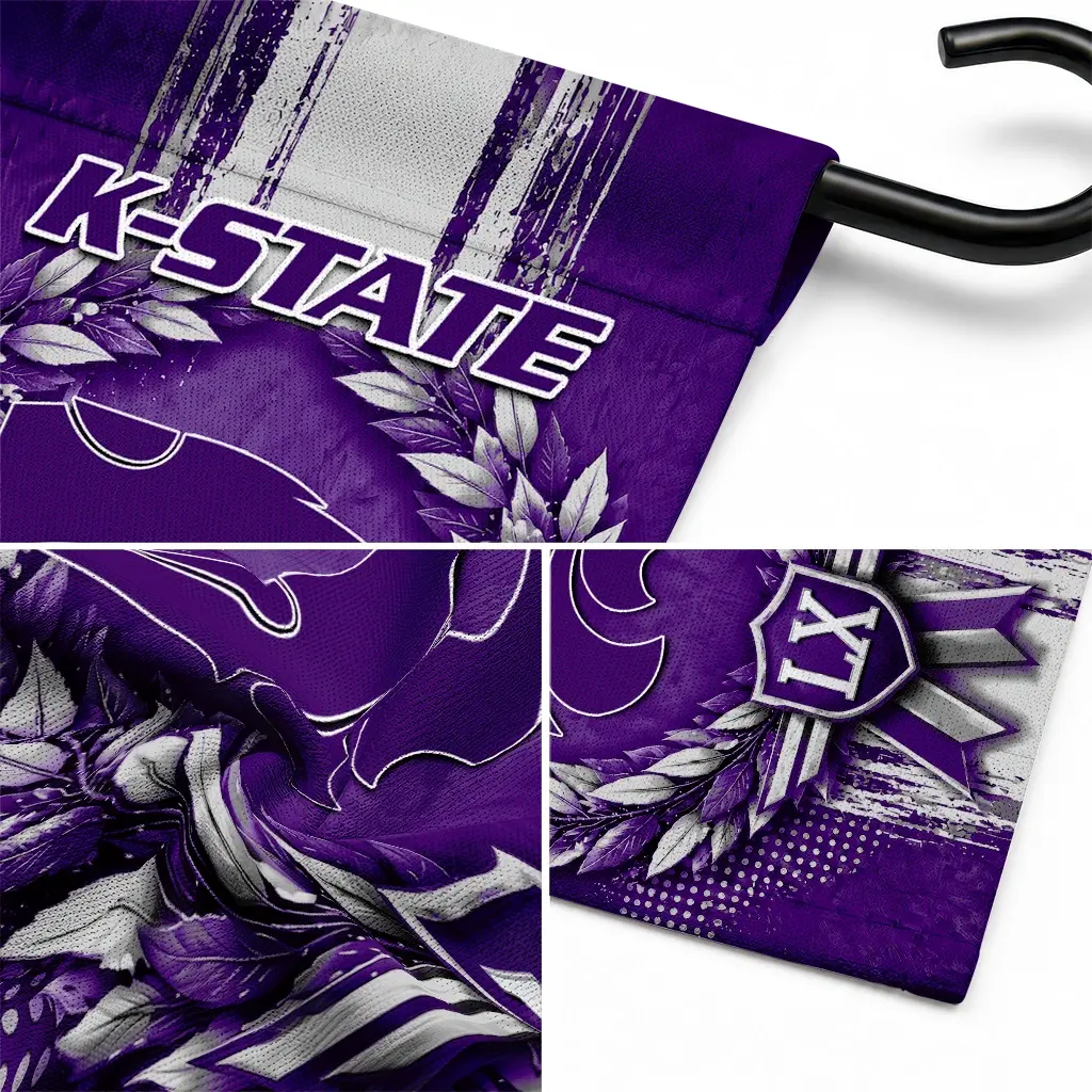 Kansas State Wildcats Garden Flag Personalized Laurel Wreath Purple Latest Model Kansas State Wildcats Garden Flag Personalized Laurel Wreath Purple Latest Model